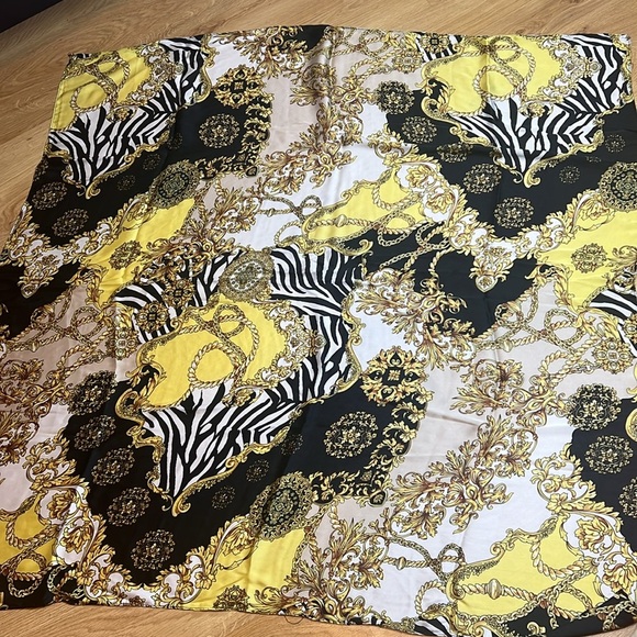 Large 41” Square Satin Silk Scarf Shawl - Picture 1 of 2